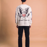 Triple Seven Trade War Longsleeve White model achterkant