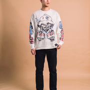 Triple Seven Trade War Longsleeve White model voorkant